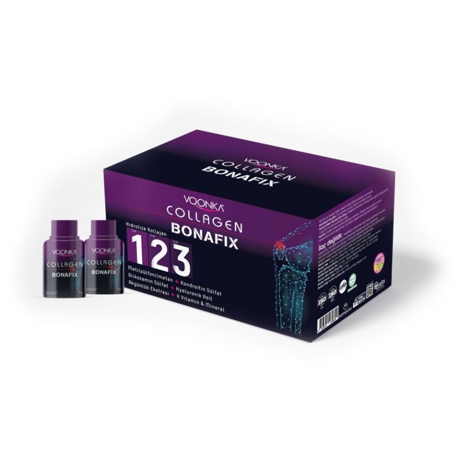 Voonka Collagen Bonafix Sıvı Kolajen 30x50 ml - Tip 1, 2, 3 Kolajen ve Eklem Destek Kompleksi