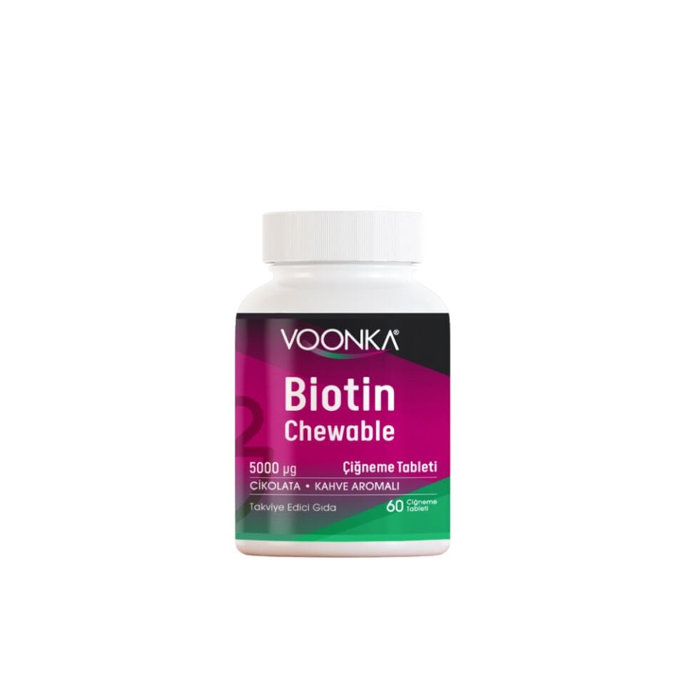 Voonka Biotin Chewable Takviye Edici Gıda 60 Çiğneme Tablet