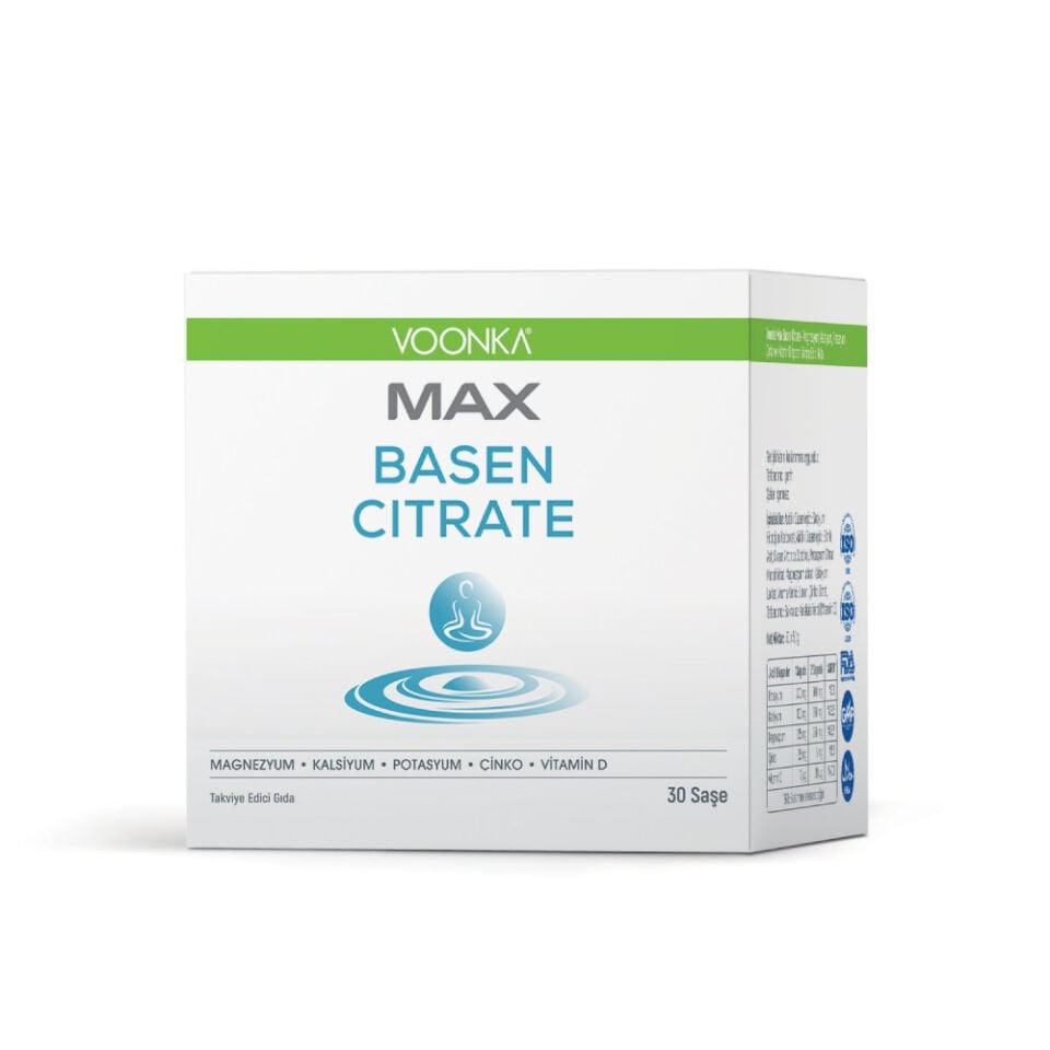 Voonka Max Basen Citrate Takviye Edici Gıda 30 Şase