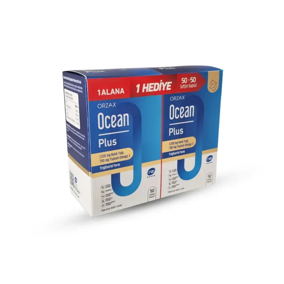Ocean Plus 1200 mg 50+50 Softjel Kapsül - 1 Alana 1 Hediye