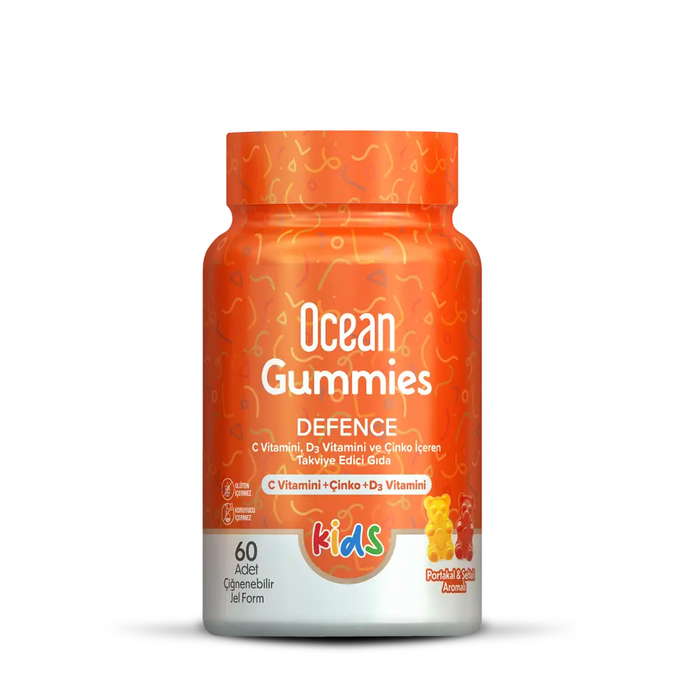 Orzax Ocean Gummies Defence Kids Takviye Edici Gıda 60 Adet Çiğnenebilir Jel Form