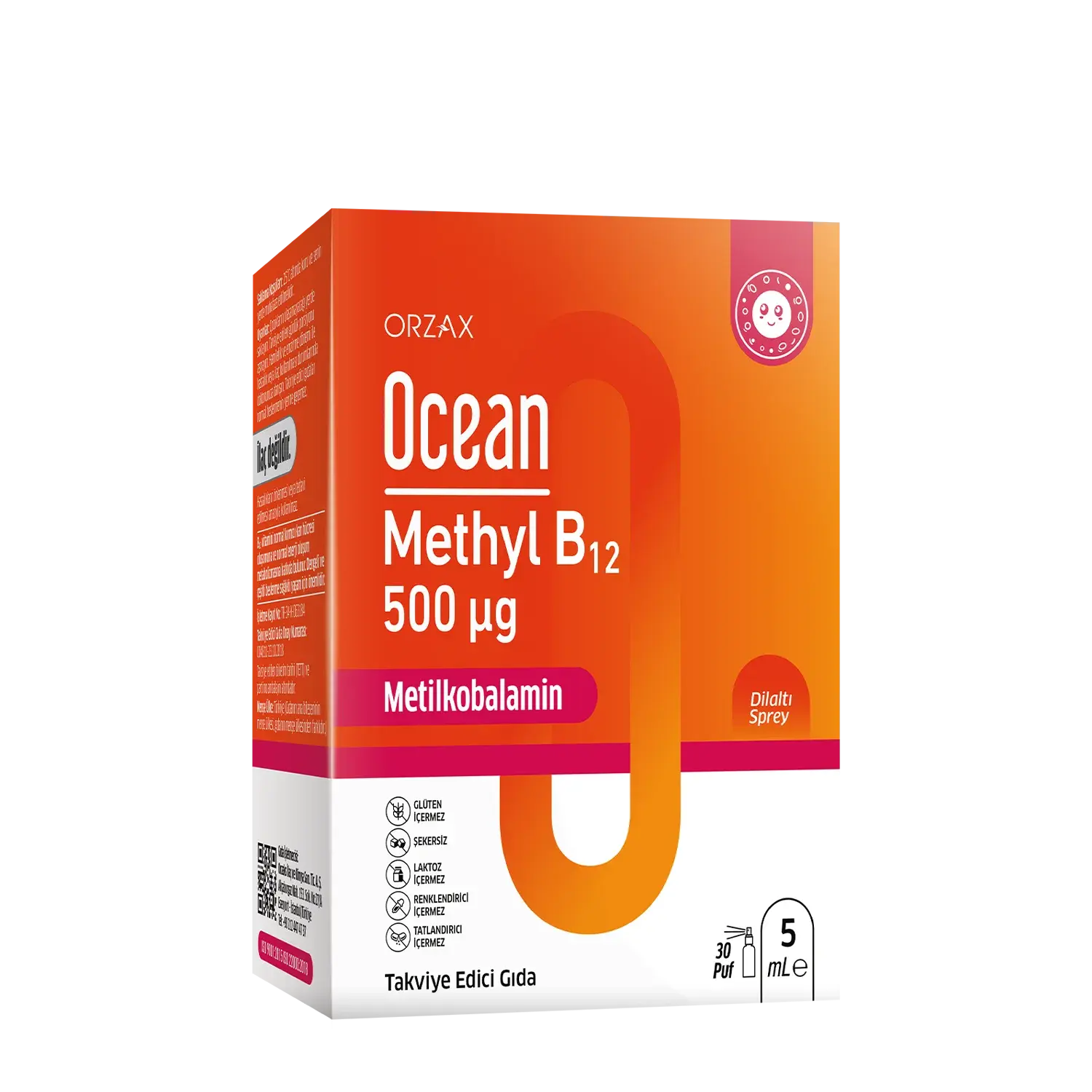 Orzax Ocean Methyl B12 Dilaltı Sprey 5 ml - 30 Doz