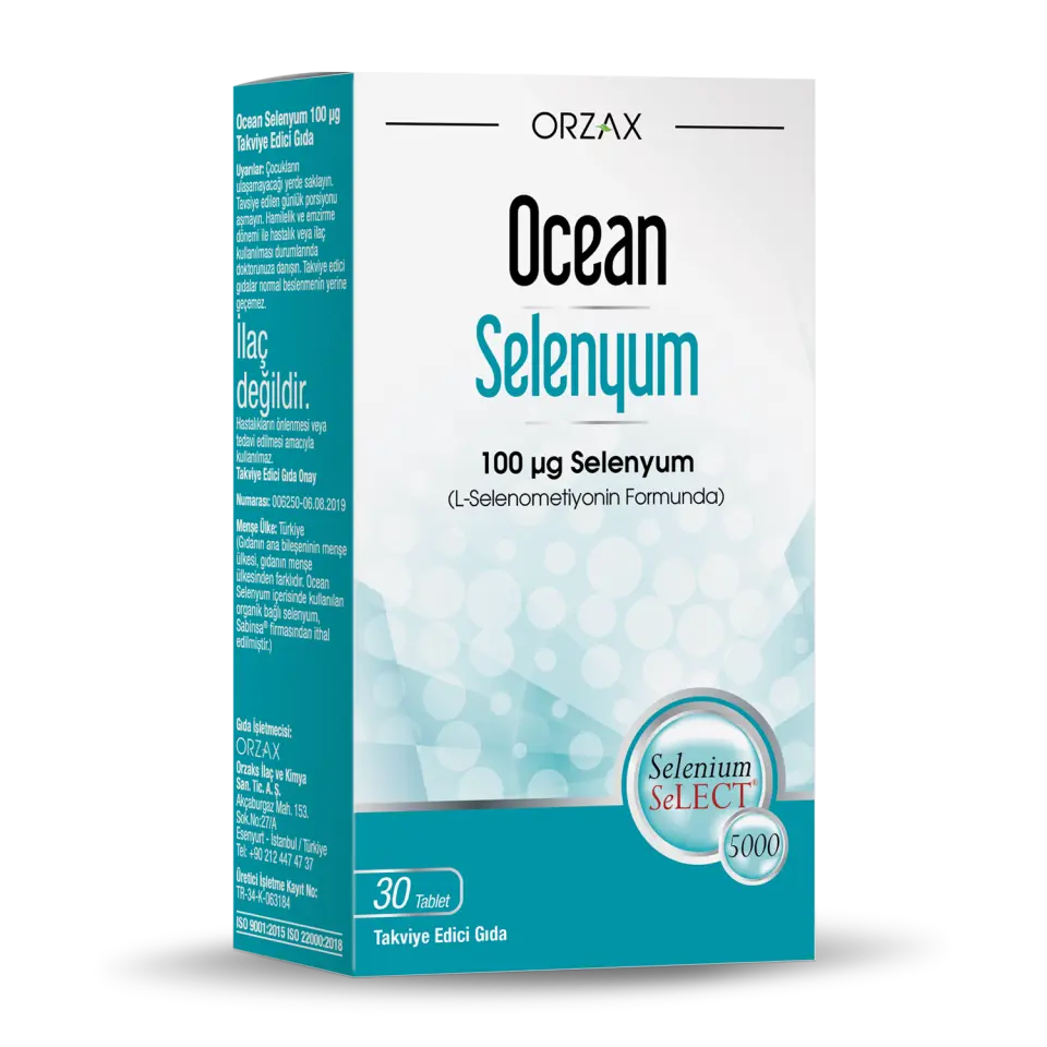 Orzax Ocean Selenyum Takviye Edici Gıda 60 Tablet