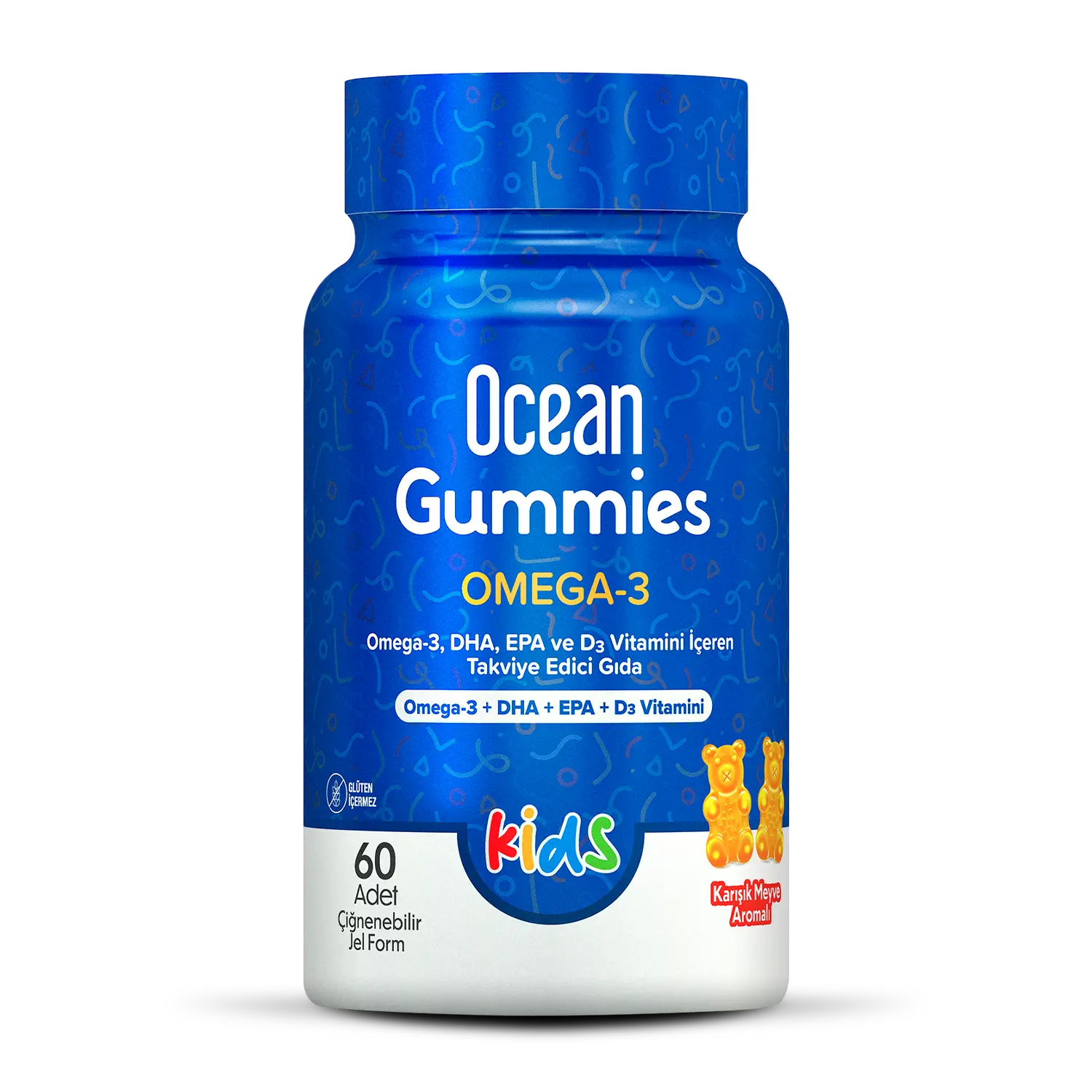 Orzax Ocean Gummies Omega-3 Kids 60 Adet Çiğnenebilir Jel Form