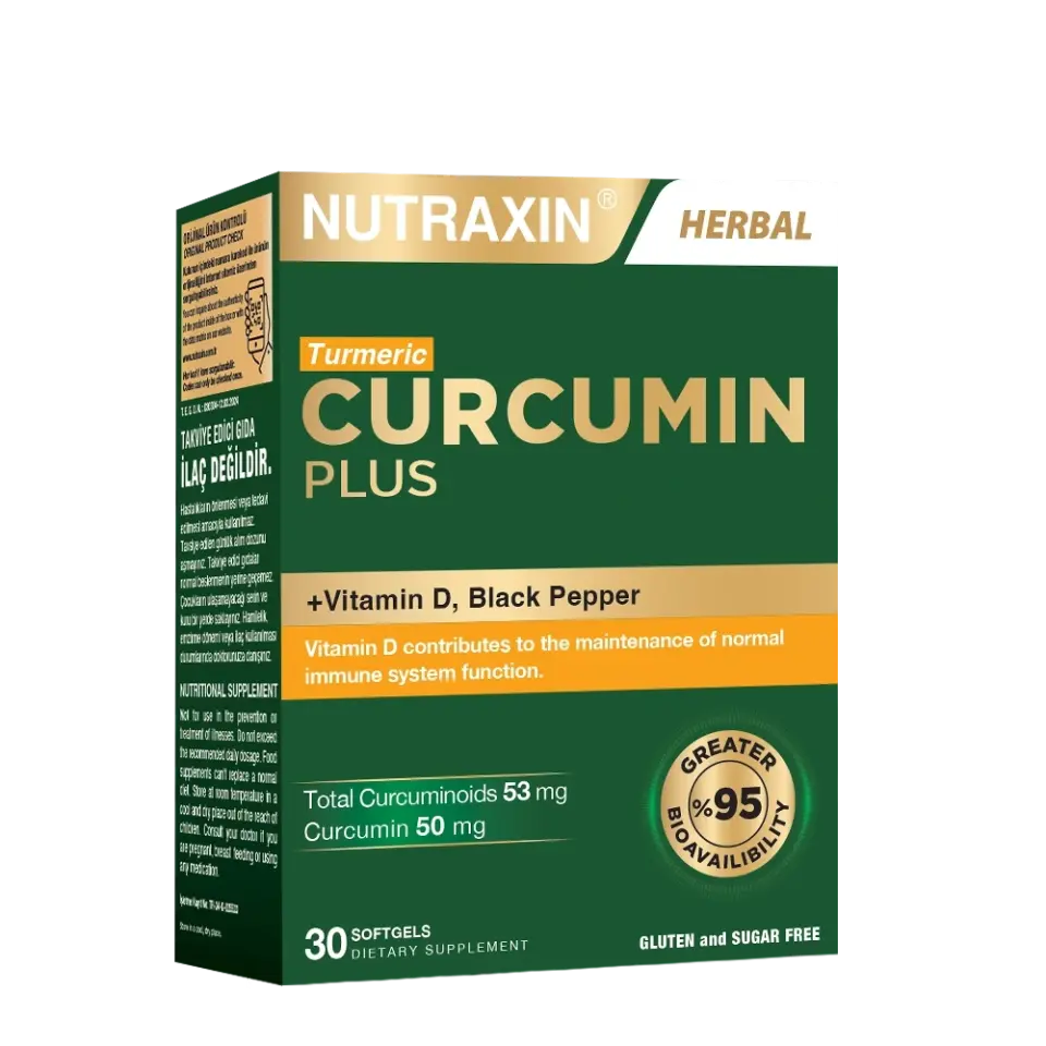 Nutraxin Curcumin Plus 30 Yumuşak Kapsül