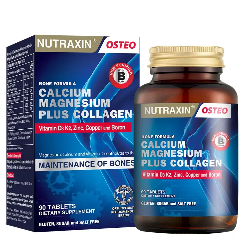 Nutraxin Osteo B-One Formula Calcium-Magnesium Plus  Type I Collagen 90 Tablet 129 g