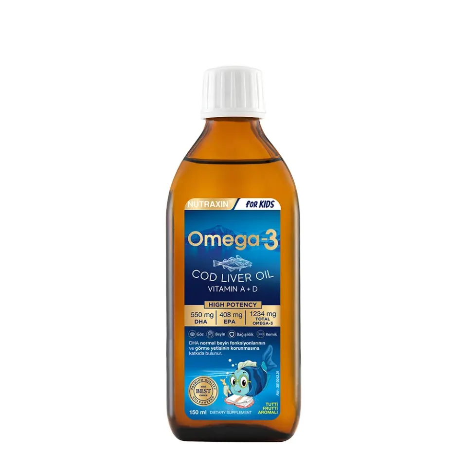 Nutraxin For Kids Omega-3 Balık Yağı Takviye Edici Gıda 150 ml