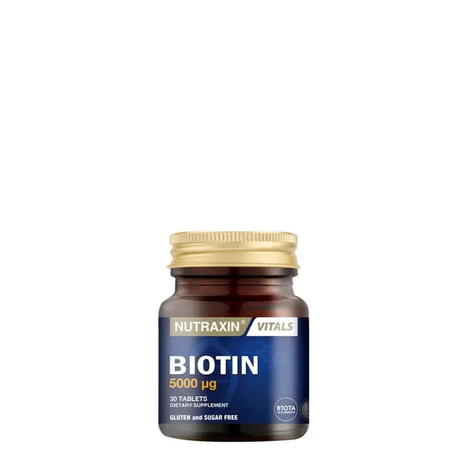 Nutraxin Biotin 5000 mcg Takviye Edici Gıda 30 Tablet