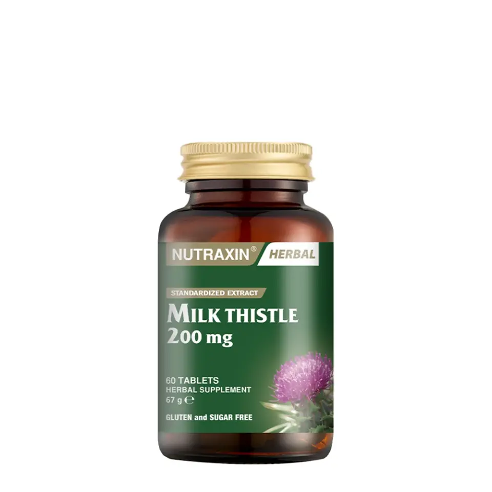 Nutraxin Herbal Milk Thistle 200mg 60 Kapsül