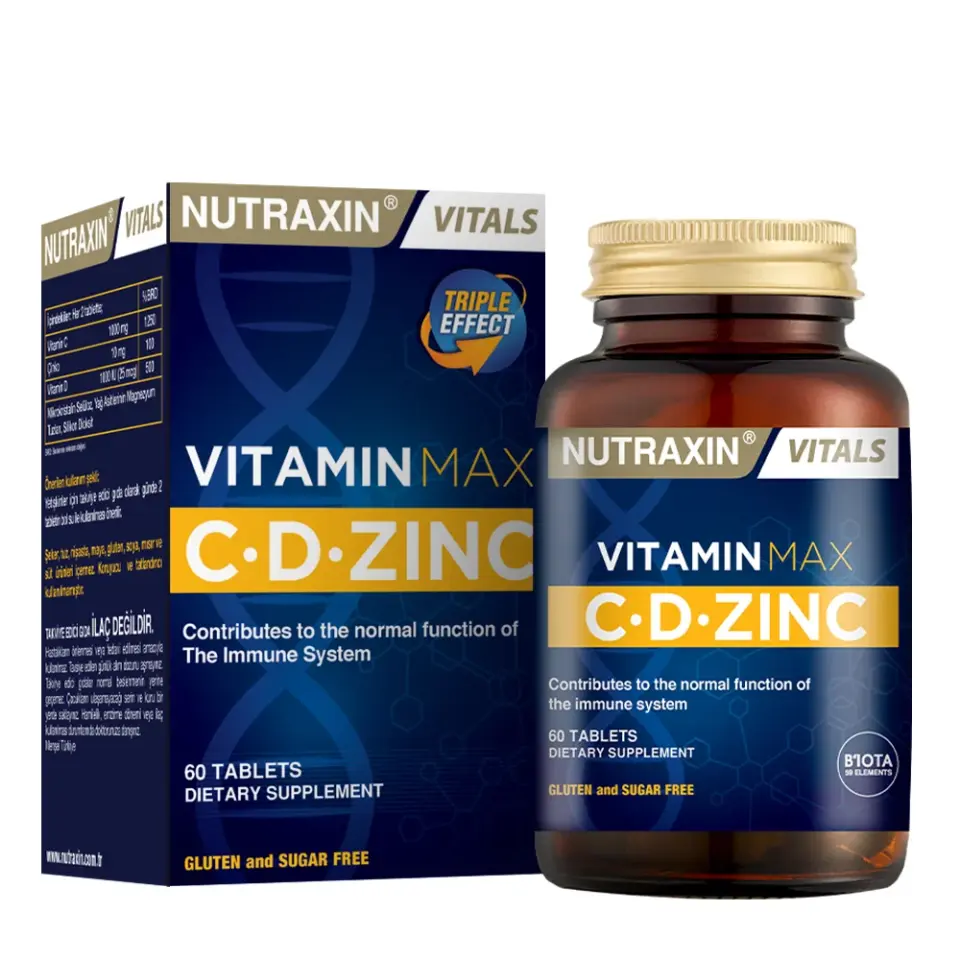 Nutraxin Vitamin Max C.D Çinko 60 Tablet