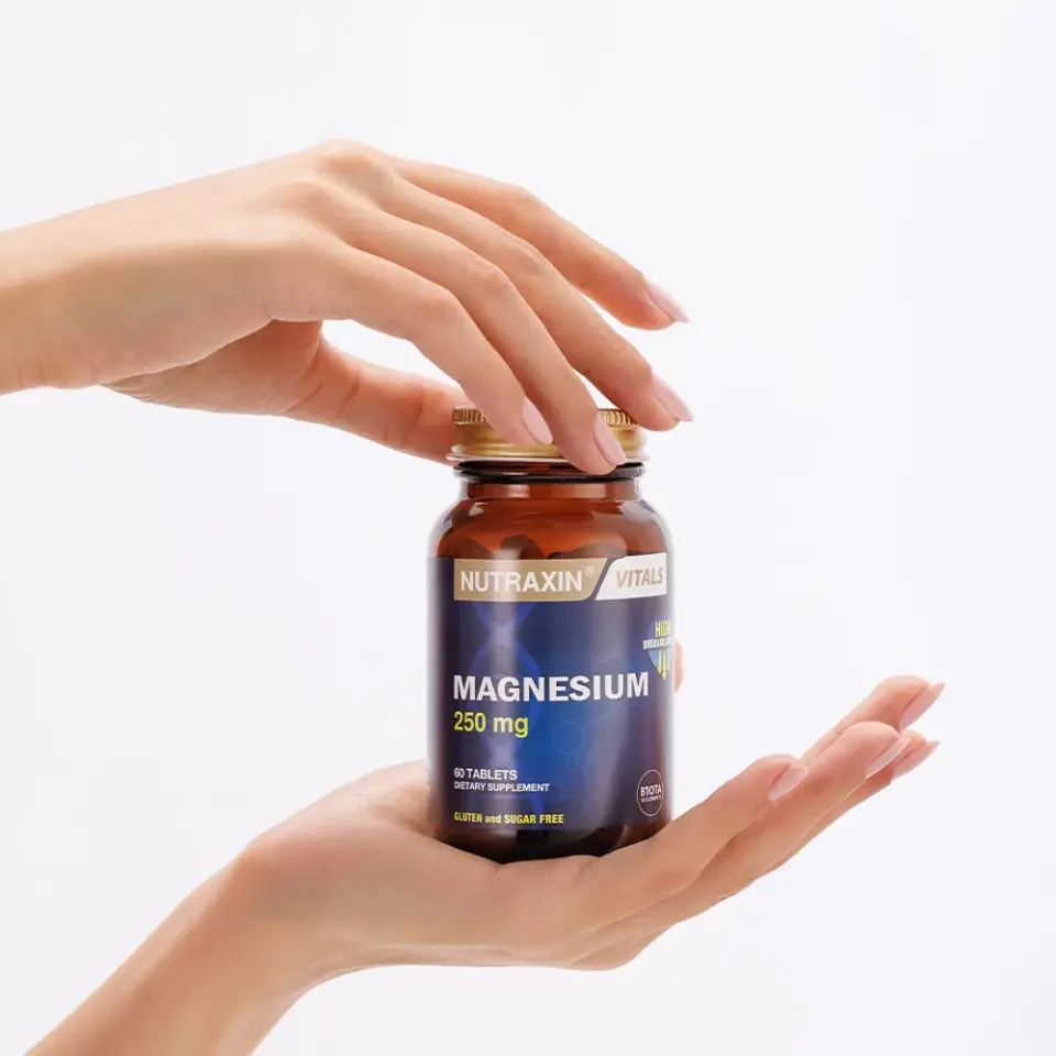 Nutraxin Magnesium Citrate 250 mg Takviye Edici Gıda 60 Tablet