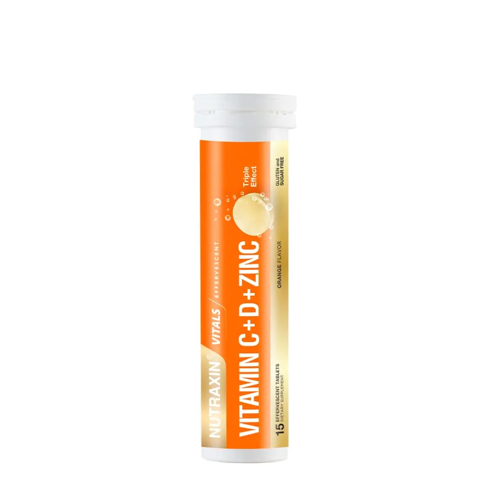 Nutraxin Efervesan - Vitamin C-D-ZINC 15 Efervesan Tablet