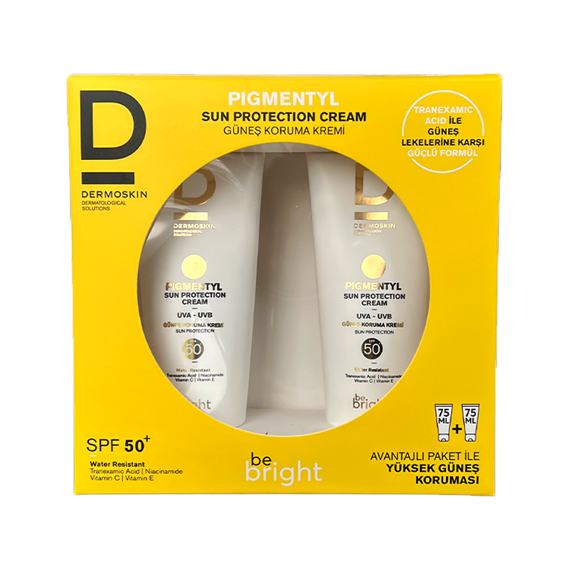 Dermoskin Be Bright Pigmentyl Sun Protection SPF50+ Cream 75ml | İkili Paket