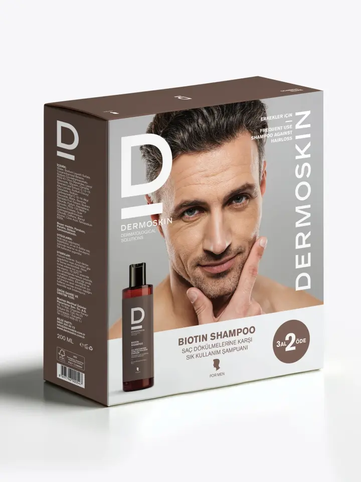 Biotin Şampuan Erkek Saç Dökülme Karşıtı 200 ML | 3 Al 2 Öde Paketi
