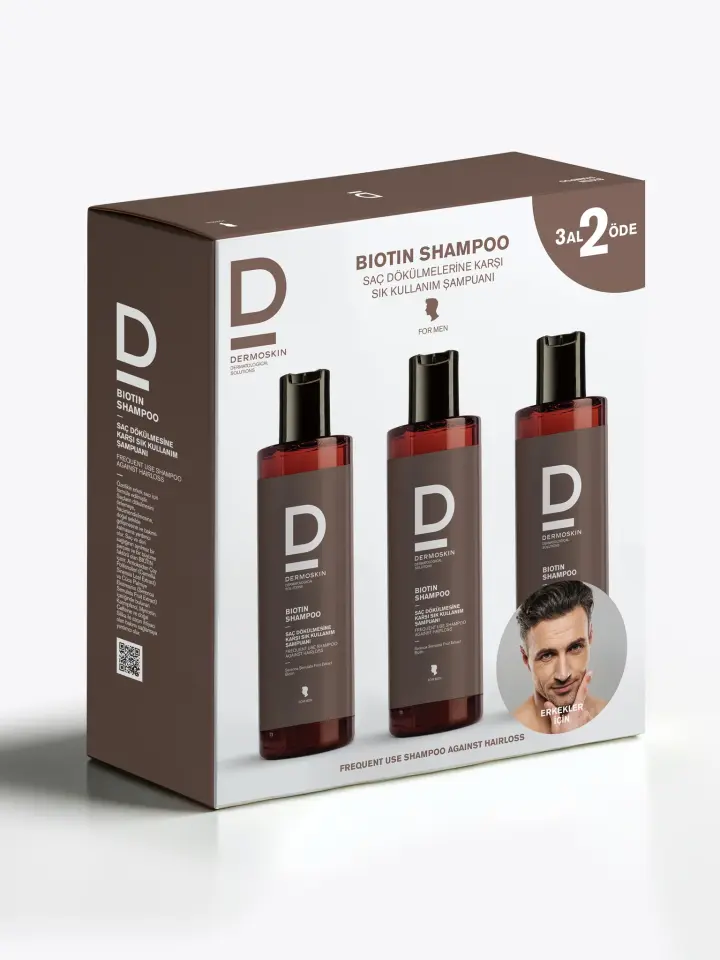 Biotin Şampuan Erkek Saç Dökülme Karşıtı 200 ML | 3 Al 2 Öde Paketi