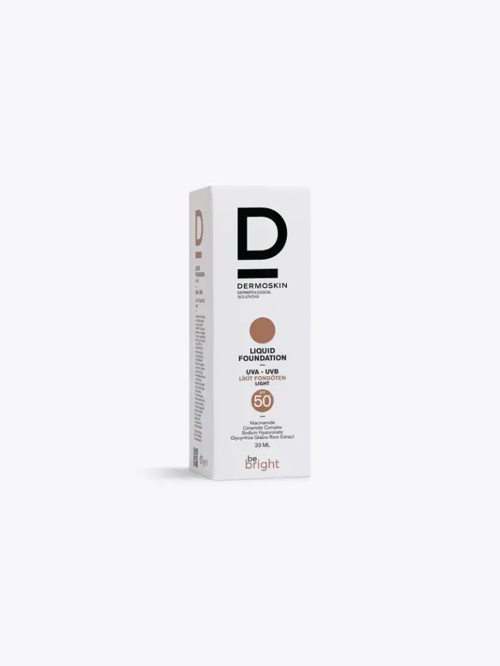 Dermoskin Be Bright SPF50+ Light Açık Ton Likit Fondöten 33 ML