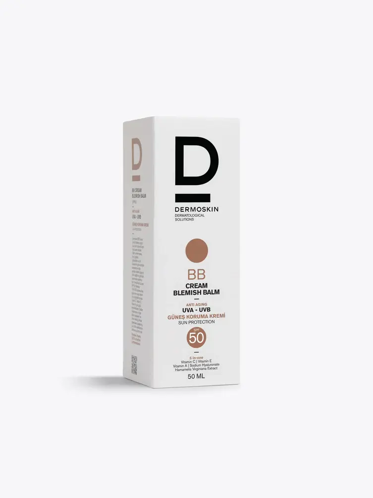 Dermoskin Spf50 BB Cream 50 mlSPF 50+ UVA - UVB Anti Aging Güneş Koruma Kremi  BB Krem Güneş Koruma SPF 50+ 50 ML