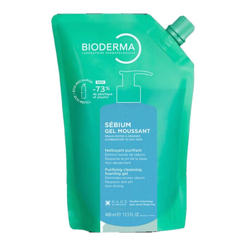 Bioderma Sebium Foaming Gel Karma Yağlı Ciltler Temizleme Jeli Yeniden Dolum Paketi 400ml