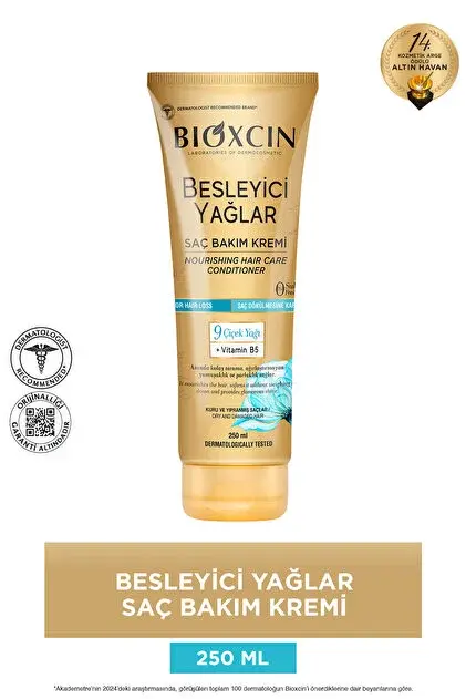 Bioxcin Besleyici Yağlar Saç Bakım Kremi (Kuru ve Yıpranmış Saçlar) 250 ml