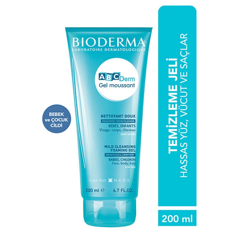 Bioderma ABCDerm Foaming Cleanser Bebek ve Çocuk Yüz Vücut Temizleme Jeli 200 ml