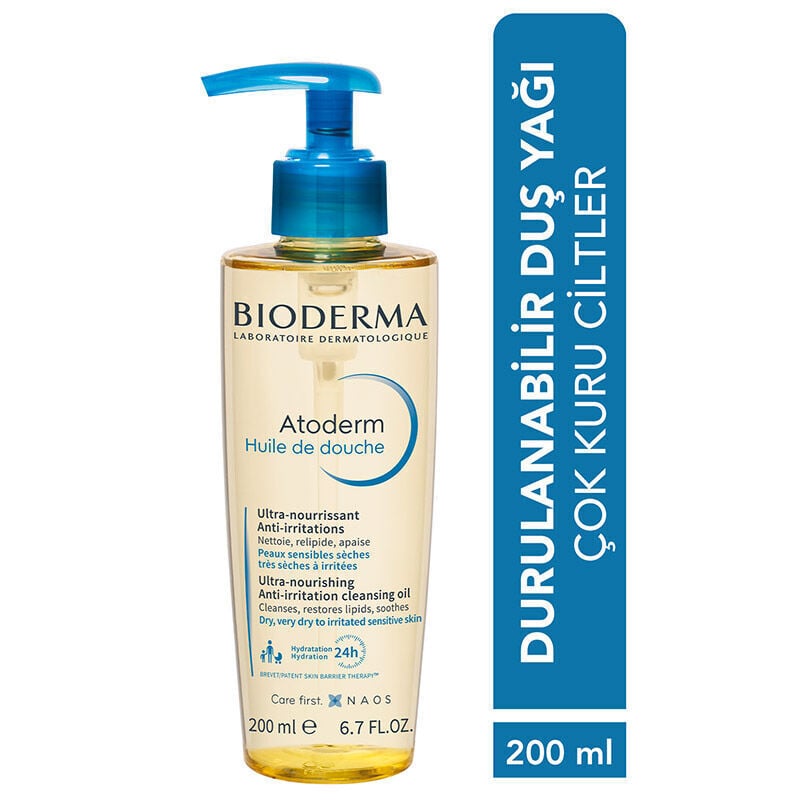 Bioderma Atoderm Shower Oil Çok Kuru Ciltler için Nemlendirici Besleyici Duş Yağı 200 ml
