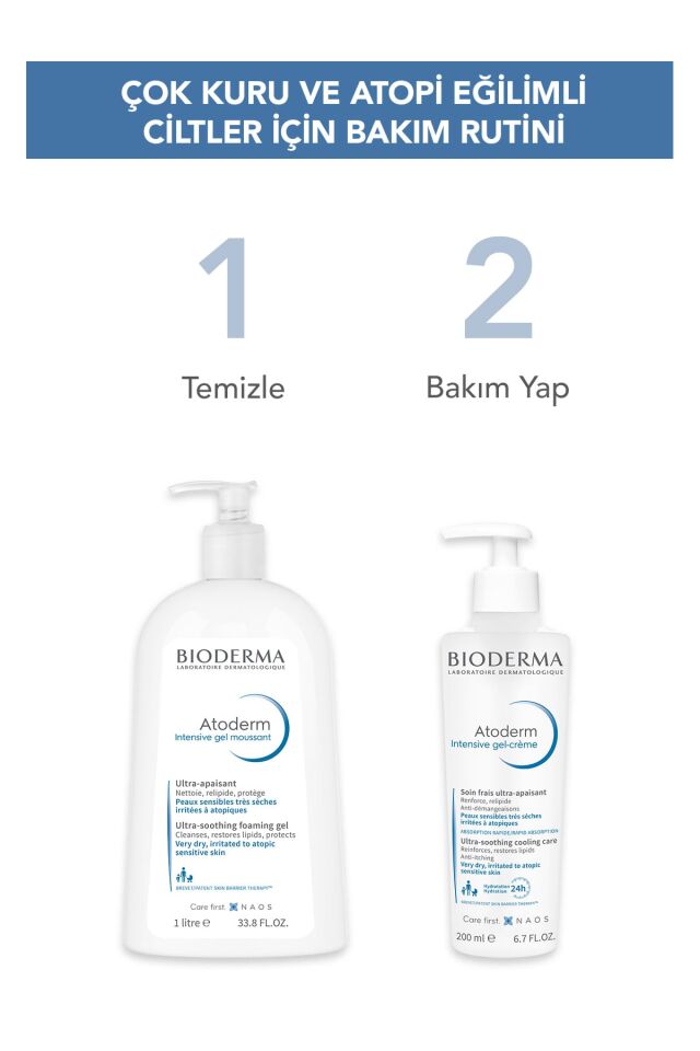 Bioderma Atoderm Intensive Gel-Cream Çok Kuru Atopi Eğilimli Cilt Nemlendirici Jel Krem 200 ml
