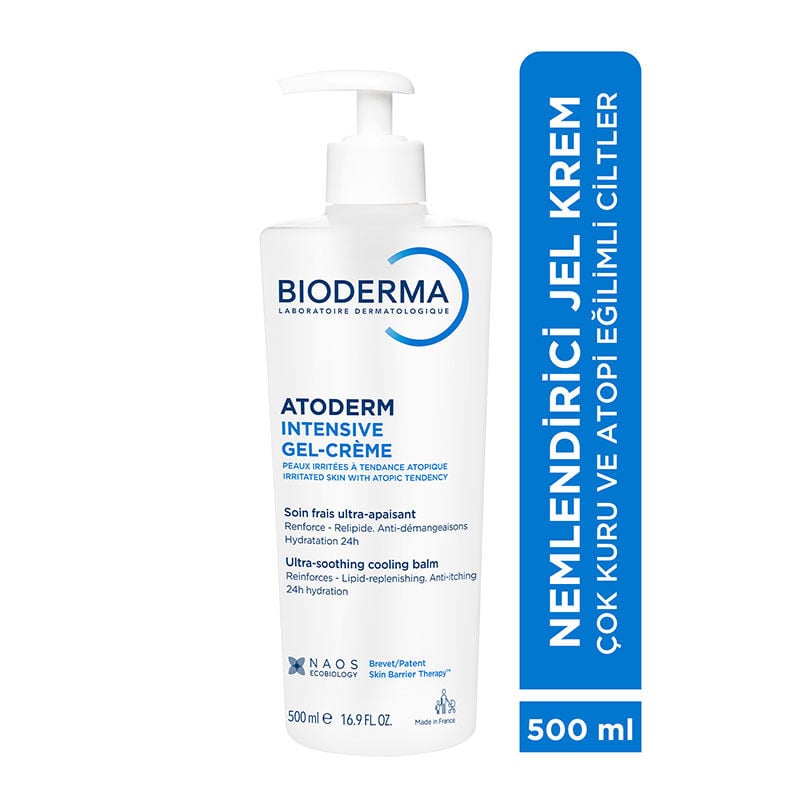 Bioderma Atoderm Intensive Gel-Cream Çok Kuru Atopi Eğilimli Cilt Nemlendirici Jel Krem 500 mlBioderma Atoderm Intensive Gel-Cream Çok Kuru Atopi Eğilimli Cilt Nemlendirici Jel Krem 500 ml