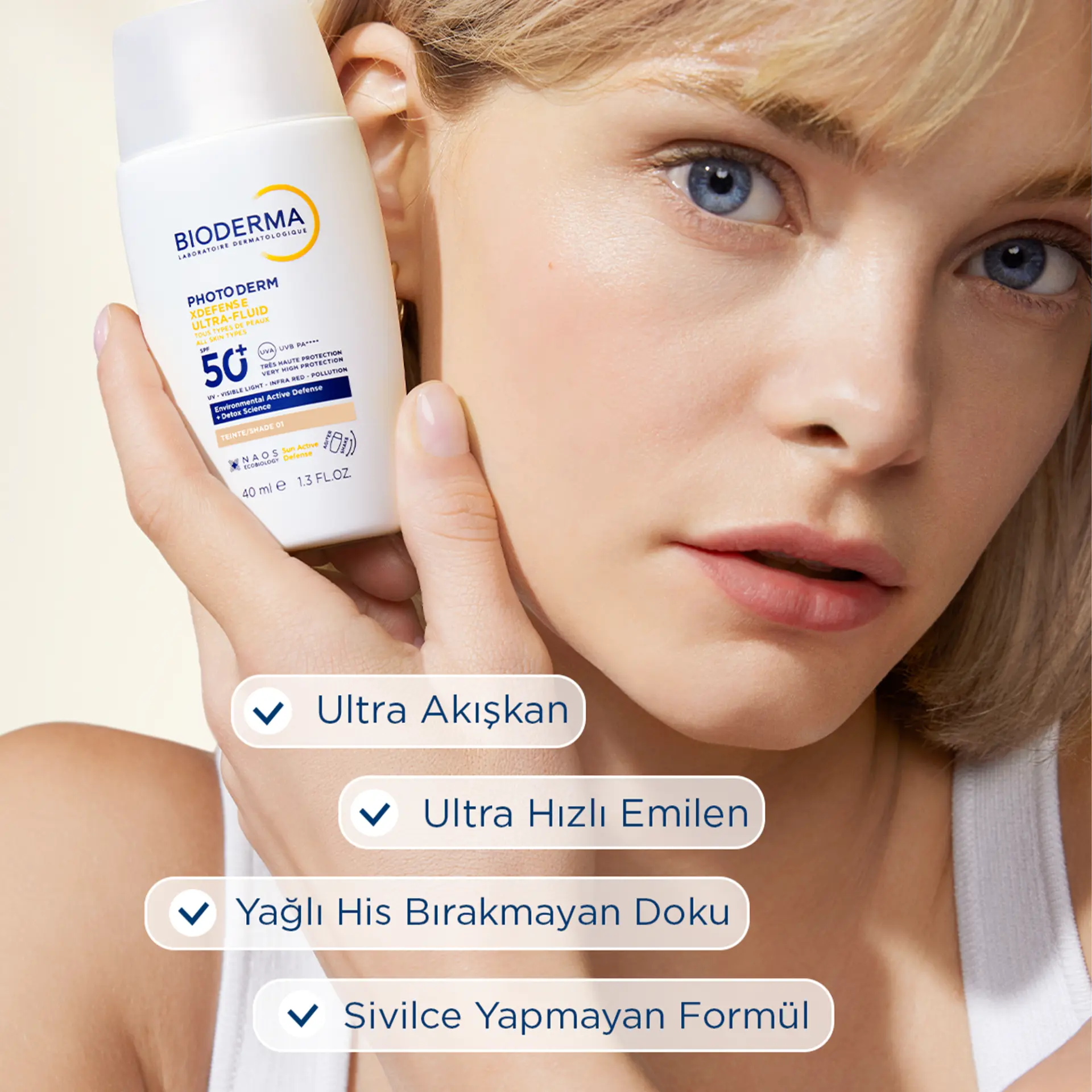 Bioderma Photoderm XDefense SPF50+ Tüm Ciltler Güneş Kremi Renksiz 40 ML