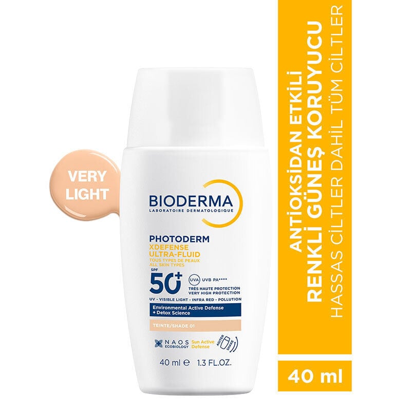 Bioderma Photoderm XDefense Spf50+ Tüm Cilt Tipleri İçin Renkli Güneş Kremi 40 ml - Very Light