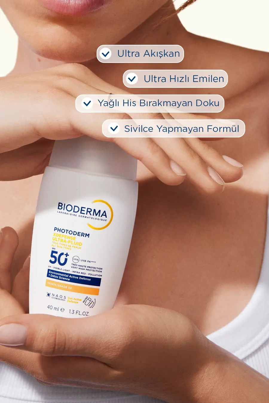 Bioderma Photoderm XDefense Spf50+ Tüm Cilt Tipleri İçin Renkli Güneş Kremi 40 ml - Light