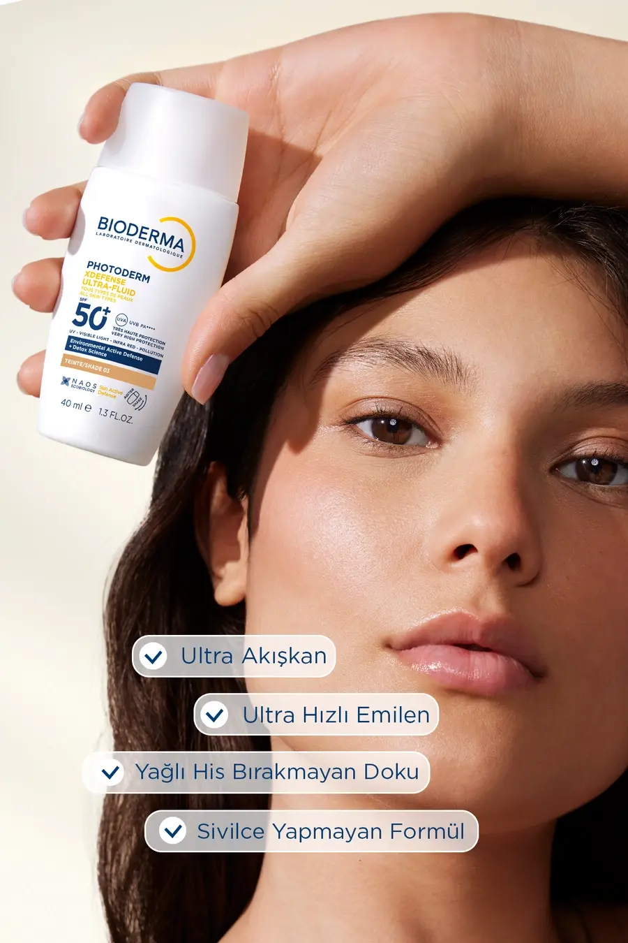 Bioderma Photoderm XDefense Spf50+ Tüm Cilt Tipleri İçin Renkli Güneş Kremi 40 ml - Golden