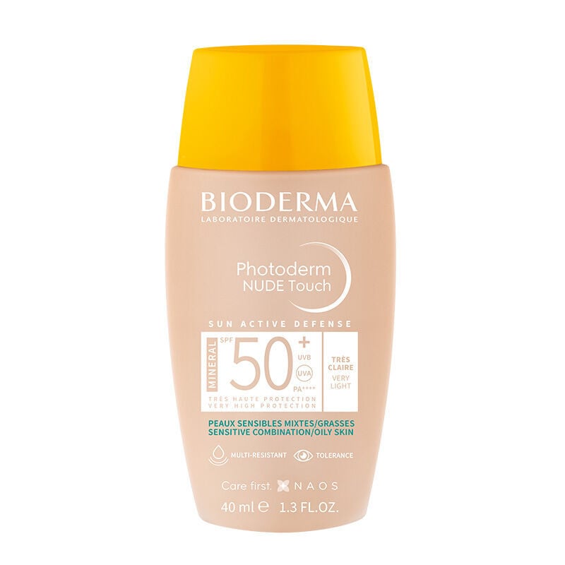 Bioderma Photoderm Nude Touch SPF50+ Very Light Karma Yağlı Cilt-Kapatıcı Güneş Kremi 40ml