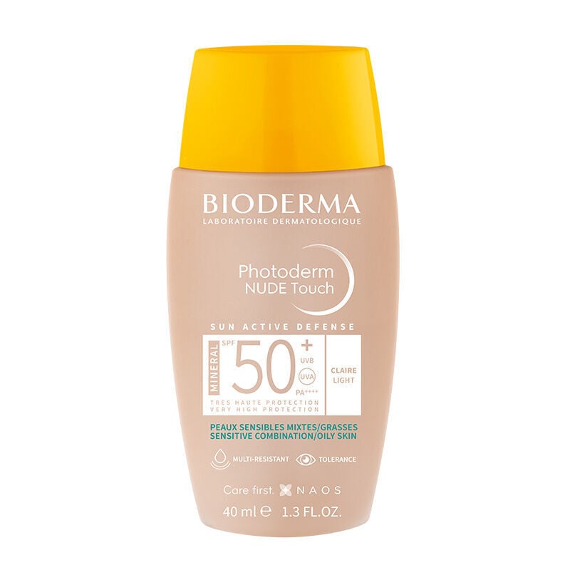 Bioderma Photoderm Nude Touch SPF50+ Light Karma Yağlı Cilt-Kapatıcı Güneş Kremi 40 ml