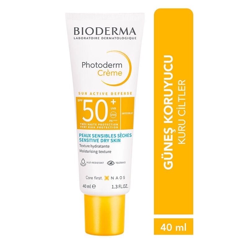 Bioderma Photoderm Cream SPF50+ Kuru Ciltler için Yüz Güneş Kremi 40 ml - Renksiz
