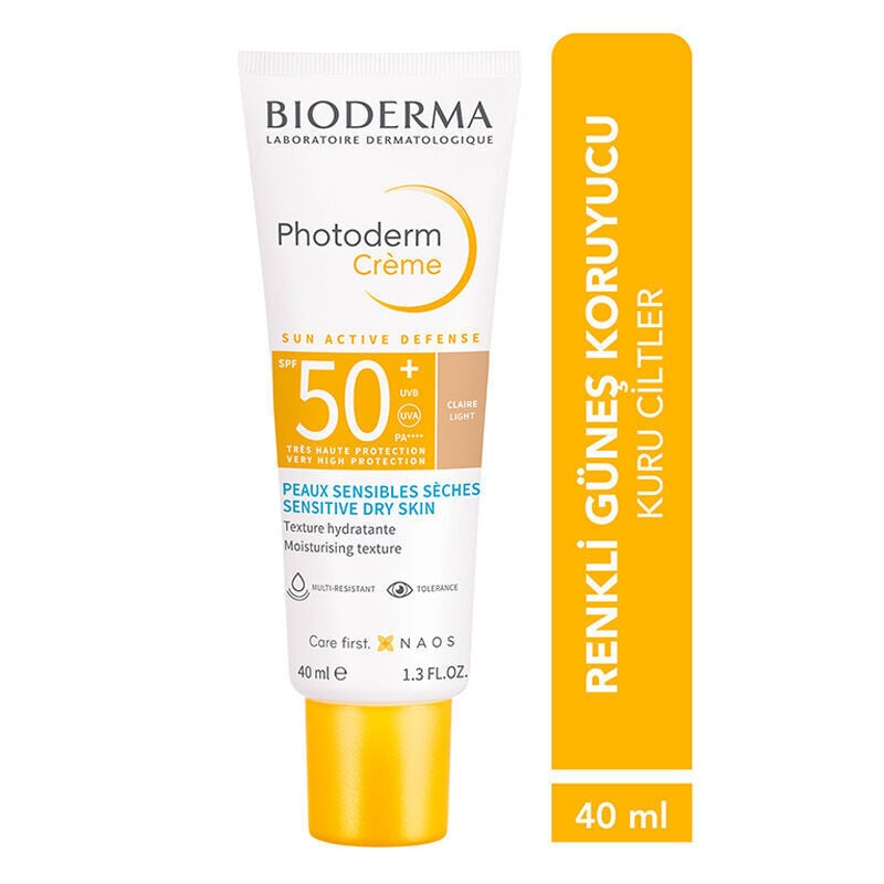 Bioderma Photoderm Cream SPF50+ Kuru Ciltler için Renkli Güneş Kremi 40 ml