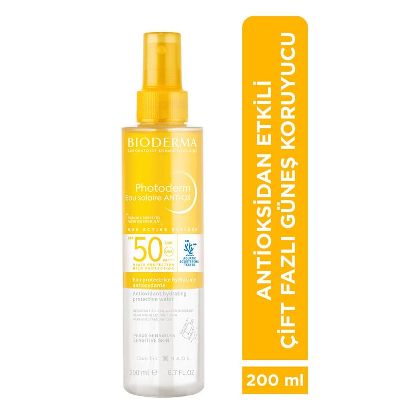 Bioderma Photoderm Anti OX Sun Protective Water SPF50 Antioksidan Güneş Koruyucu 200 ml