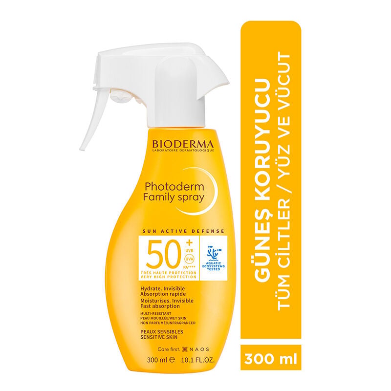 Bioderma Photoderm Spray SPF50+ Tüm Ciltler için Sprey Formda Yüksek Korumalı Güneş Kremi 300 m