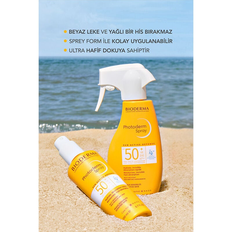 Bioderma Photoderm Spray SPF50+ Tüm Ciltler için Sprey Formda Yüksek Korumalı Güneş Kremi 300 m