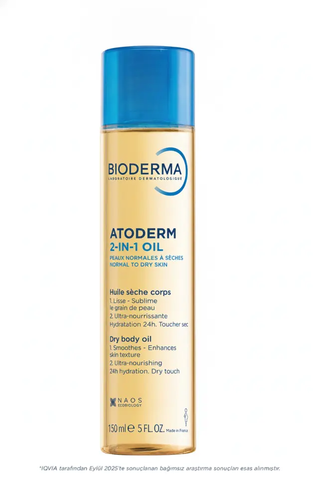 Bioderma Atoderm 2-in-1 Body Oil Çatlak Önleyici, Besleyici, Nemlendirici Kuru Yağ 150 ml