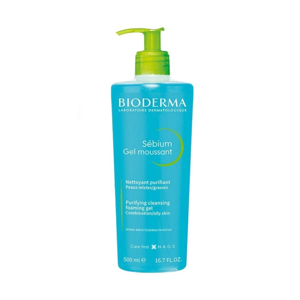Bioderma Sebium Karma, Yağlı ve Akne Eğilimli Ciltler için Yüz, Vücut Temizleme Jeli 500 ml
