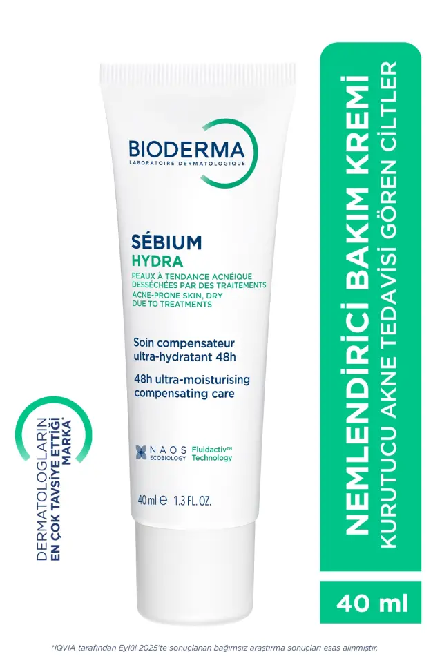 Bioderma Sebium Hydra Akne Eğilimli Hassas Ciltler için Yatıştırıcı Nemlendirici Krem 40 ml