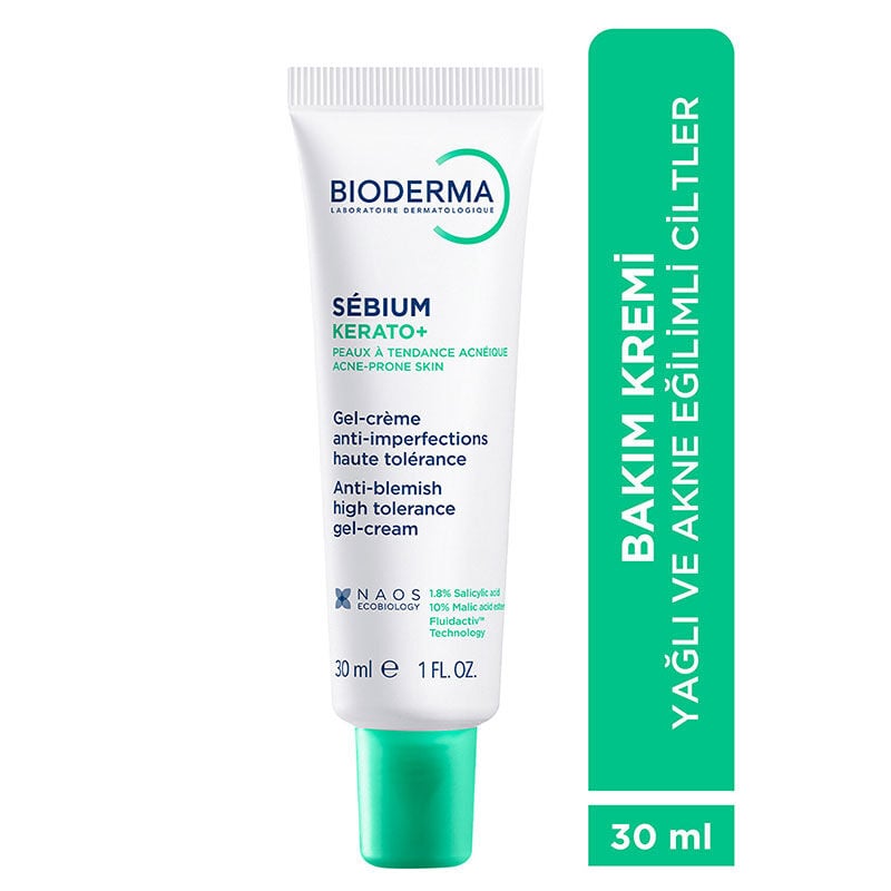 Bioderma Sebium Kerato+ Sivilce, Akne Lekesi ve Siyah Nokta Karşıtı Nemlendirici Krem 30 ml