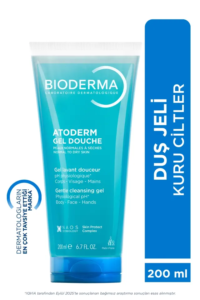 Bioderma Atoderm Shower Gel Kuru Ciltler için Nemlendirici Duş Jeli Çocuk, Yetişkin 200 ml