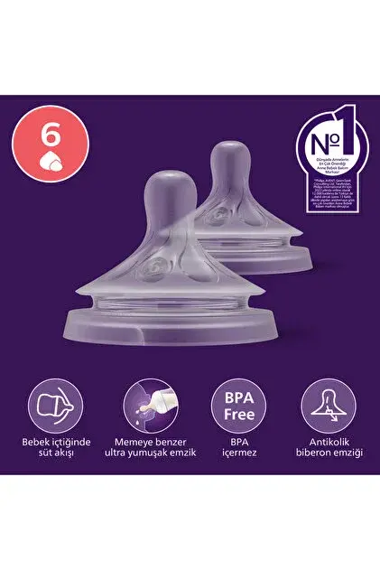 Philips Avent Natural Response biberon emzik 6 numara biberon ucu