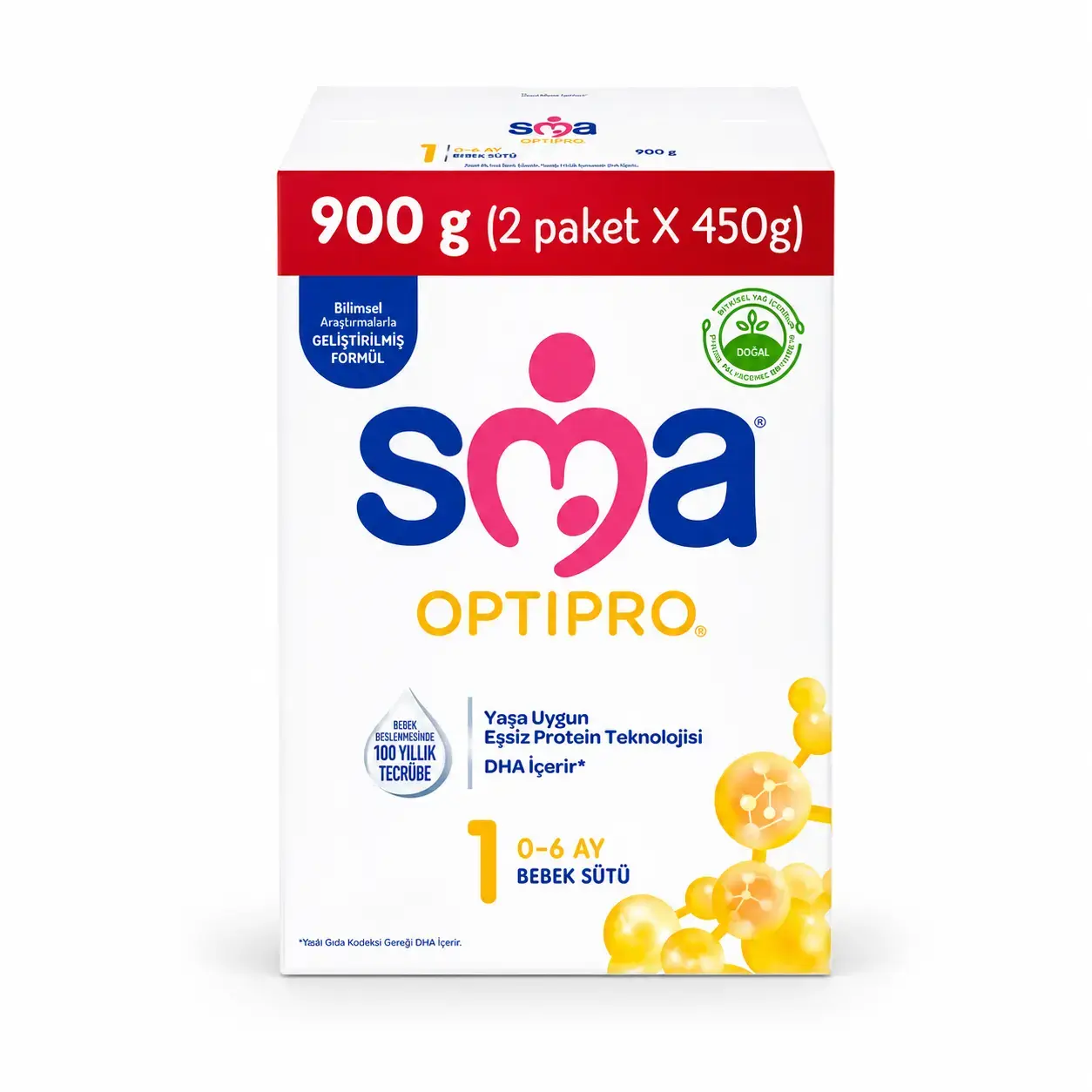 SMA Optipro 1 Devam Sütü 900 gr (2x450g)