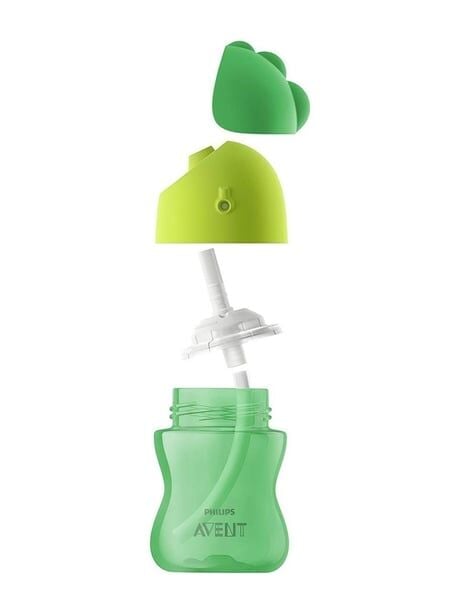 Avent SCF798/01 Desenli Pipetli Bardak 300 ml - Erkek Yeşil