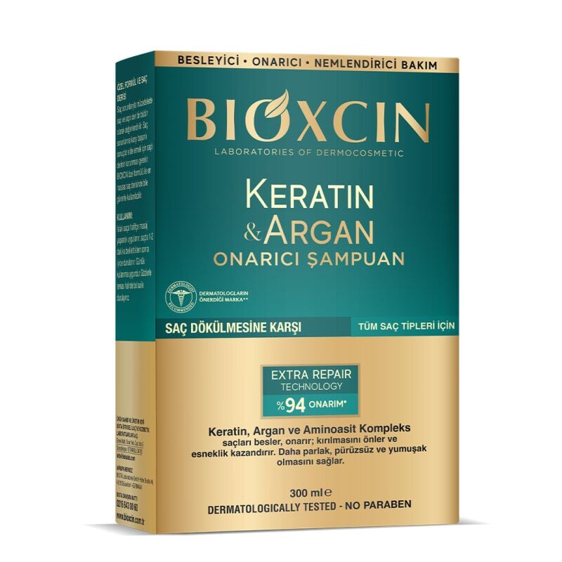 Bioxcin Keratin ve Argan Bariyer Onarıcı Şampuan 300 ml