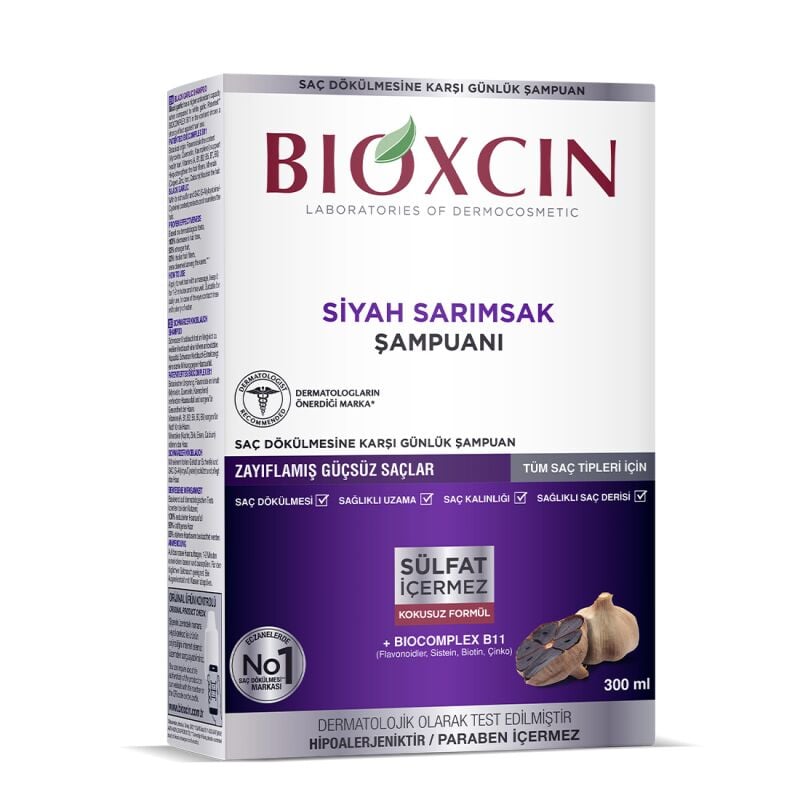 Bioxcin Saç Dökülmesine Karşı Siyah Sarımsak Şampuanı 300 ml