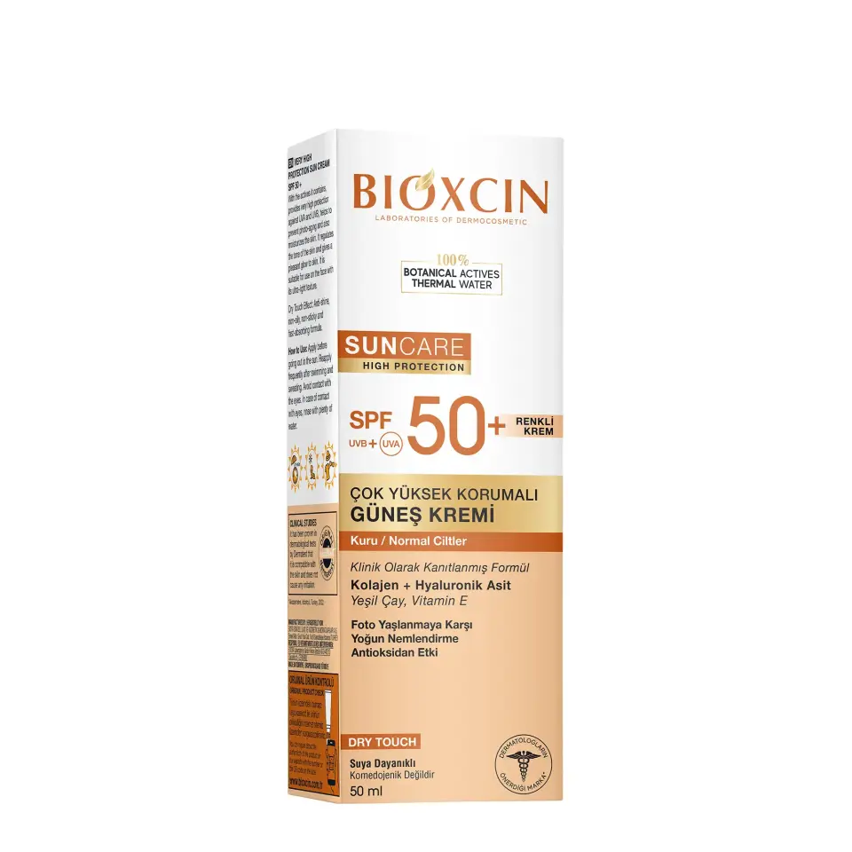 Bioxcin Sun Care Kuru Ciltler için Güneş Kremi SPF 50+ 50 ml - Renkli