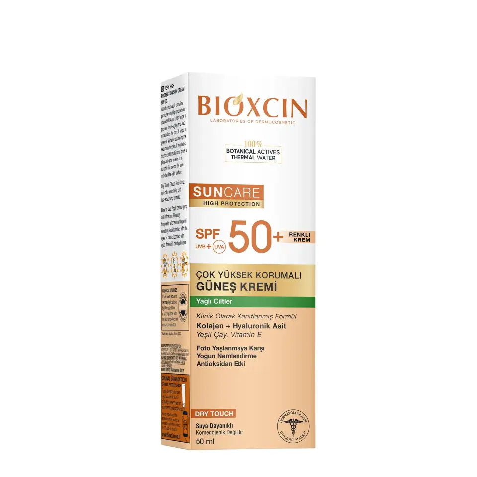 Bioxcin Sun Care Yağlı Ciltler için Güneş Kremi SPF 50+ 50 ml - Renkli